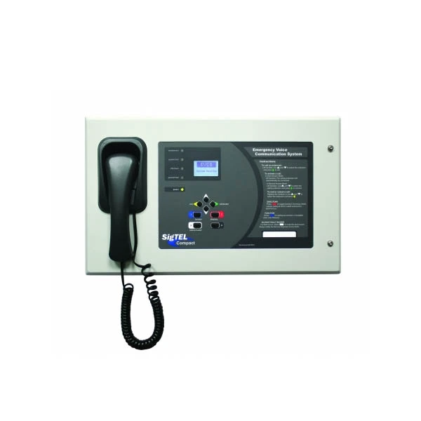 16 Line Master EVC control unit c/w line cards, handset and display. Wall-mounting, needs 2 x 12V 7.0A/H batteries