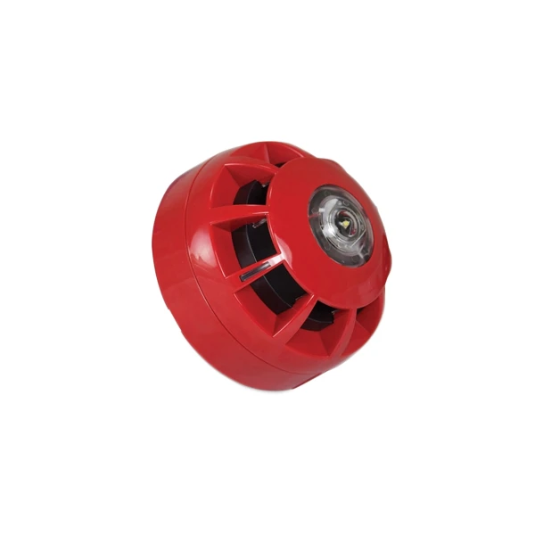 Addressable loop powered red Vantage Compact Beacon c/w shallow base- INTERTEK Approved