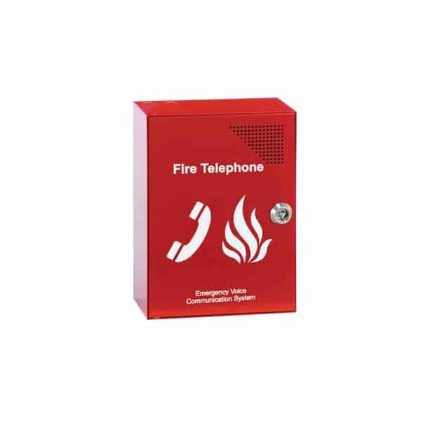 Red Fire telephone EVC outstation c/w handset (key lockable)