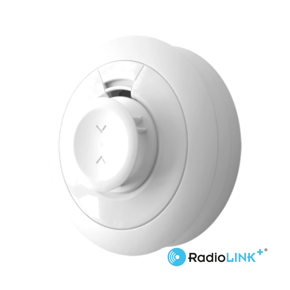 إنذار حرارة ودخان لاسلكي Wireless Heat and Smoke Alarm ببطارية 9V قلوية